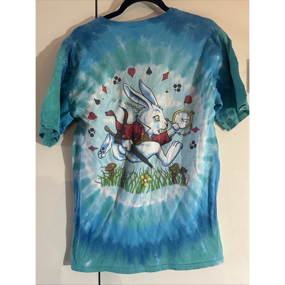 Vtg 2003 Liquid Blue Alice In Wonderland Tie Dye Shirt Brian Fox Caterpillar M - Picture 3 of 16